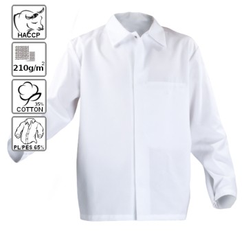 Bluza biała HACCP - 65%/35% 210g/m2