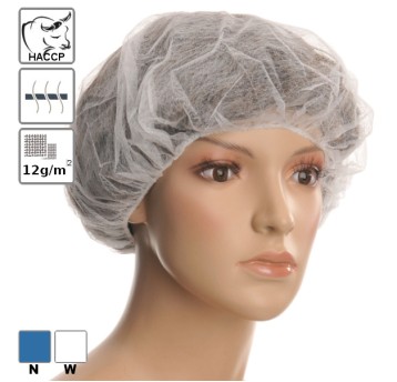 Czepek jednorazowy 21”, okrągły beret a'100 szt