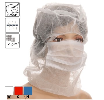 Kaptur jednorazowy z maska 2w a'100szt